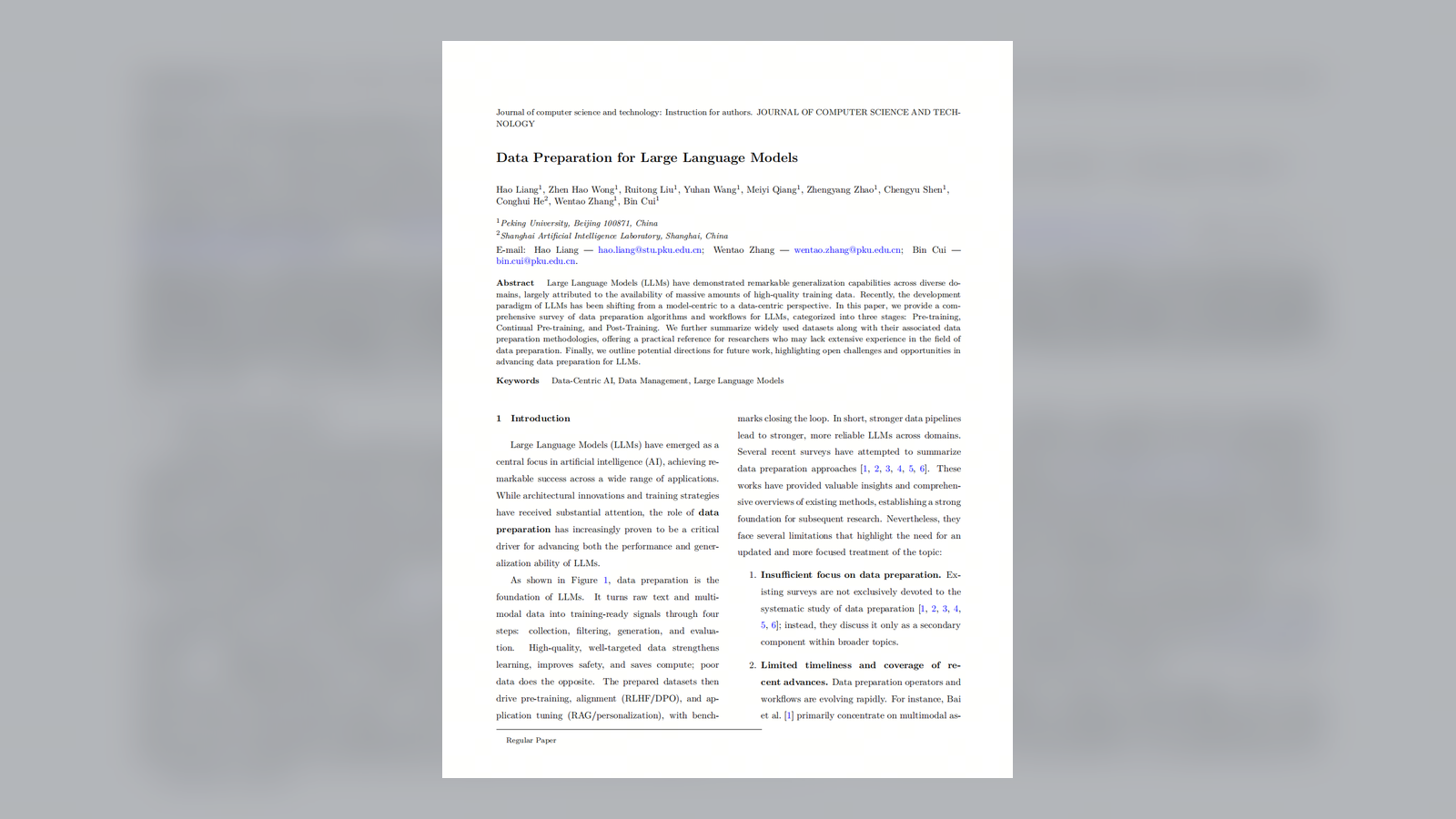 LLM data preparation survey teaser